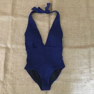 Venus One Piece Swimsuit Deep Plunge Navy Size 4